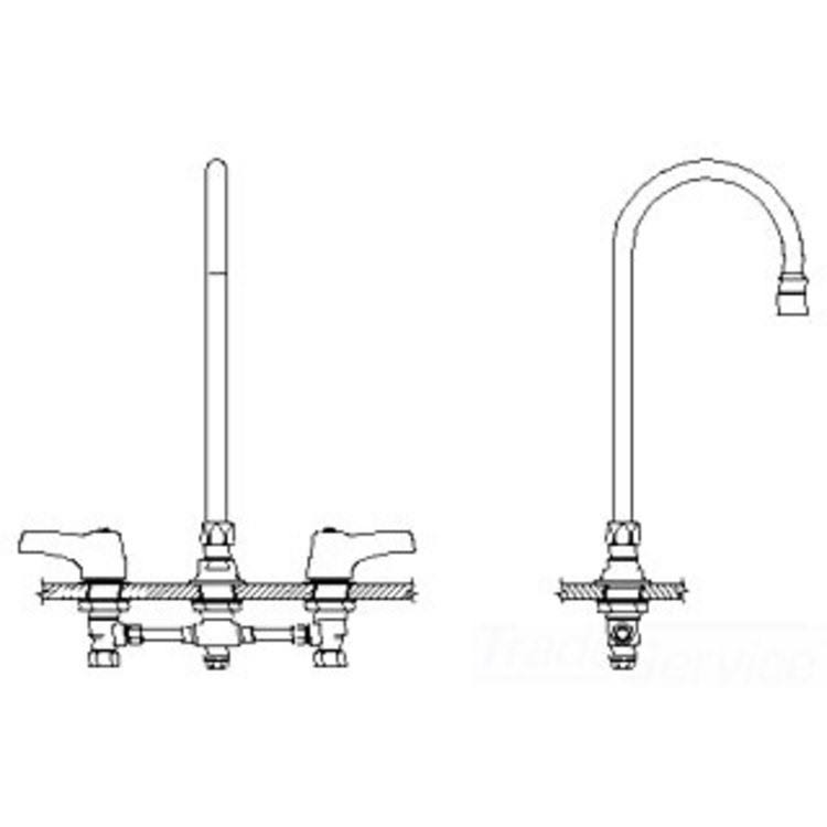 Delta 27C2933-LS Two Handle Below Deck-Mount Faucet WRA3_N6TRZ14