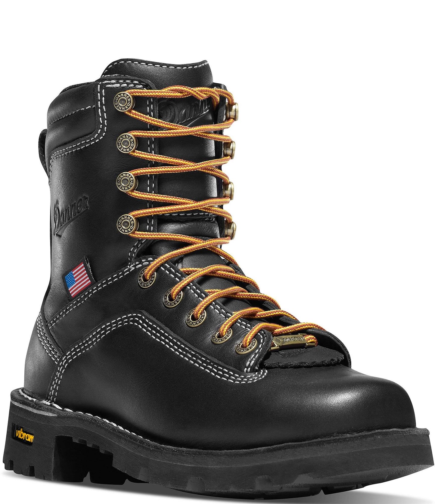 Danner Womens Quarry USA 7 in. Alloy Toe Boot Black 7 RDV9_R8XQE37