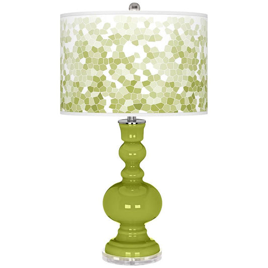 Color + Plus Parakeet Mosaic Giclee Apothecary Table Lamp LWS7_V2RKY43