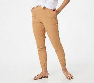 Denim Co. Easywear Twill Pull-On Jogger Pants, Size 4X, Camel IDP1_D0HHI41