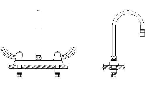 Delta 26C3942-R2 Two Handle Cast Deck-Mount Faucet URK4_P3OVM44