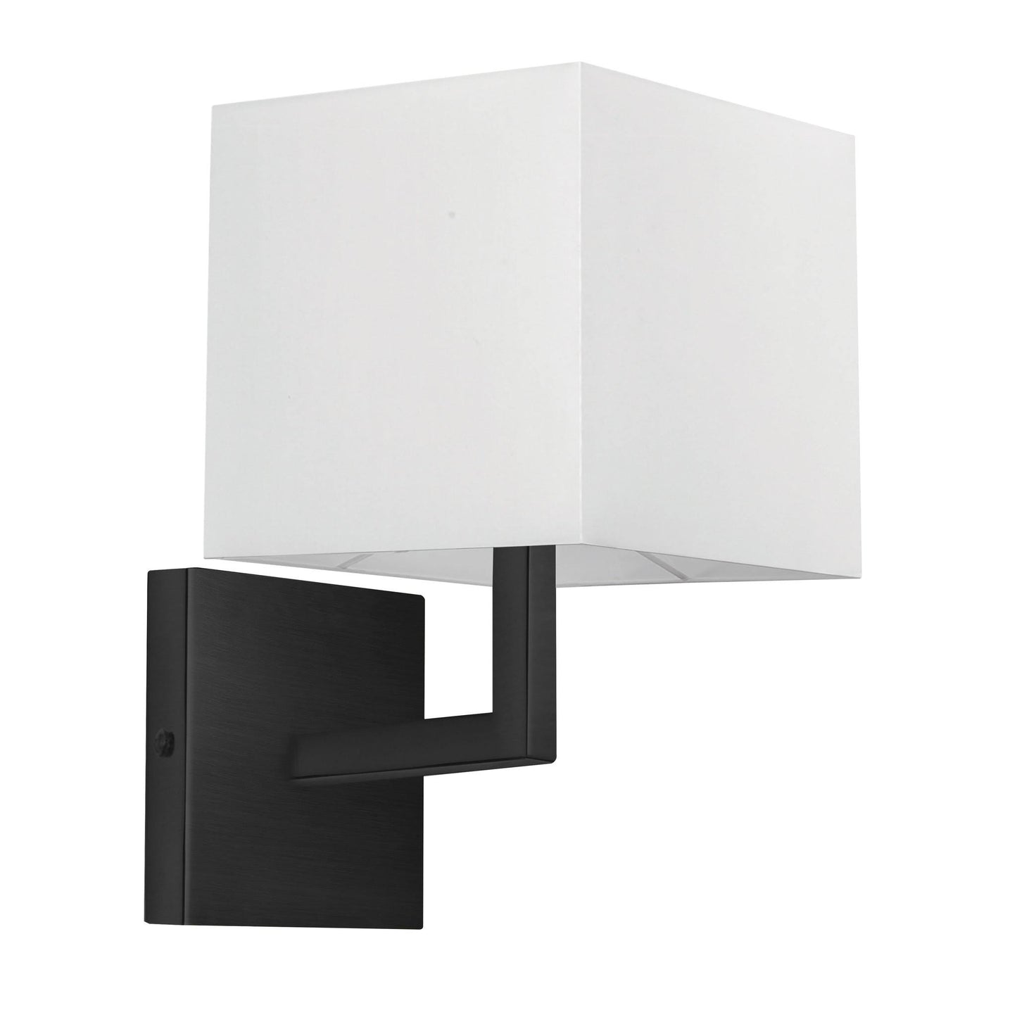 Dainolite 77-1W-MB-WH Lucas - 1 Light Wall Sconce Matte Black Finish DWU0_V6RHC63