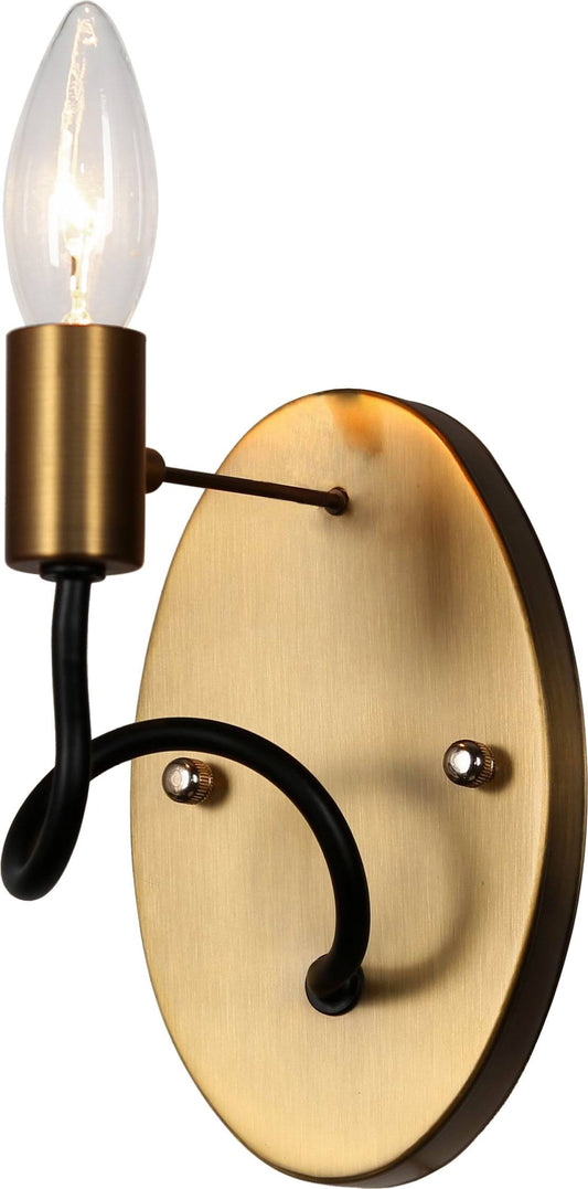 Dainolite 1 Light Wall Sconce, Vintage Bronze Matte Black ABA-41W-VB-MB HQL4_V2VAW46