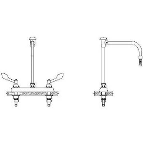 Delta W6740-10 Two Handle Deck-Mount Laboratory Mixing Faucet QZZ5_R5JGW53