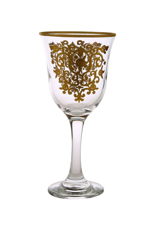 Classic Touch GWG203 Water Glasses with Gold Design Set of 6 WCJ2_U1RPI35