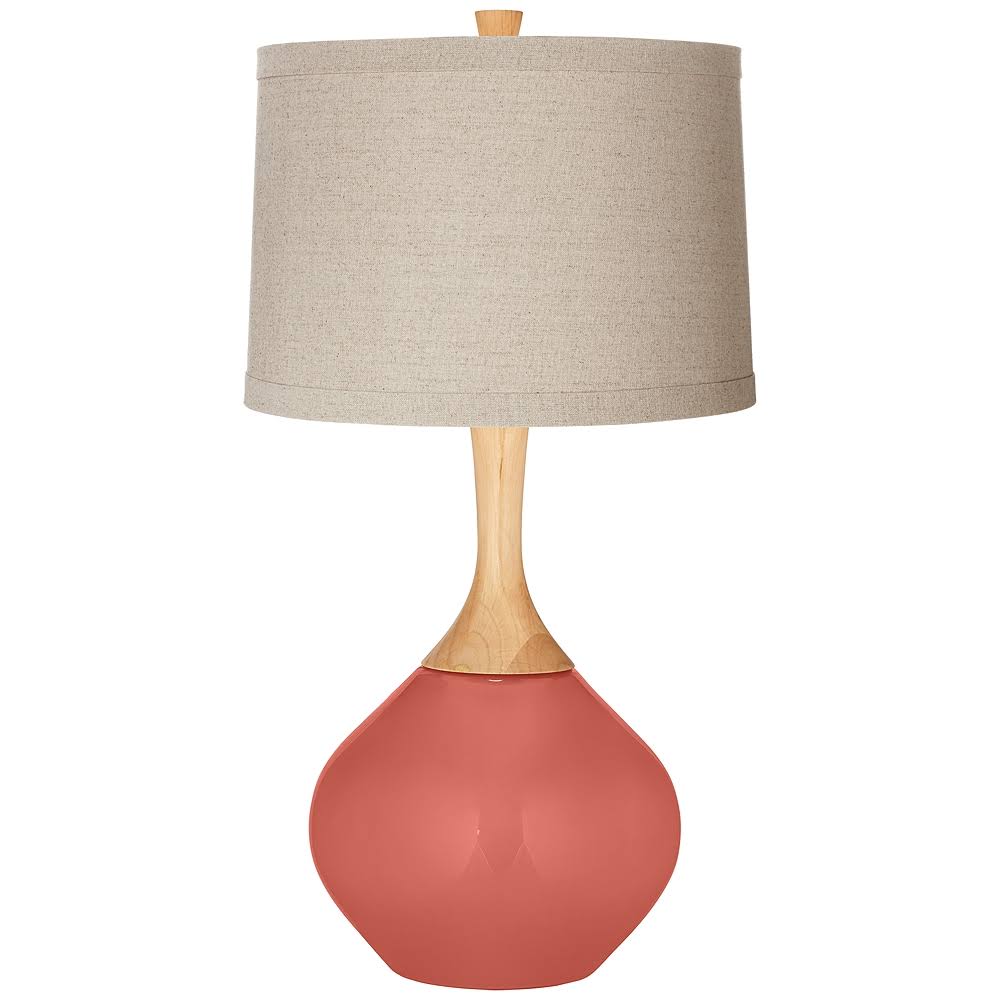 Color + Plus Coral Reef Natural Linen Drum Shade Wexler Table Lamp GDD6_A7USZ53