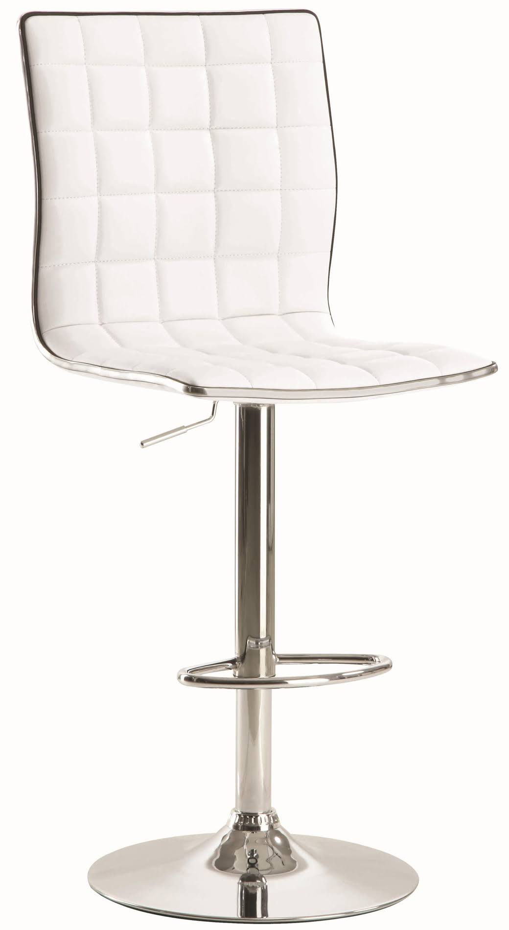 Coaster Co. Waffle White Adjustable Bar Stool (Set of 2) VYS2_W2XEM23