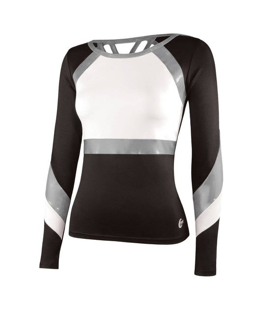 Cheerleading Chasse Performance Liberty Long Sleeve Top - Silver - Omni Cheer RZU1_E1LJO19