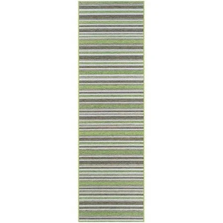 Charlton Home Watson Green/Brown Indoor/Outdoor Area Rug, Size: Runner 2&3 inch x 11&9 inch IBD4_R6STM32