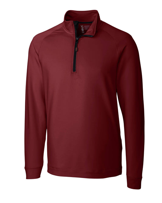 CBUK Mens Jackson Half Zip Overknit - MBK01255 Bordeaux WJQ8_O4QAN31