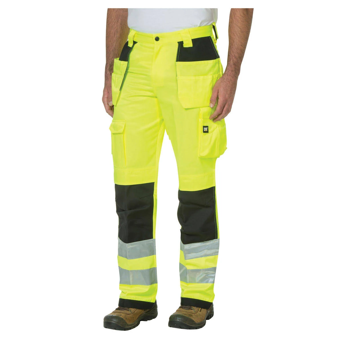 Caterpillar Mens Hi-Vis Trademark Work Pants, C172EHV, Yellow ZOM1_W6GNU41