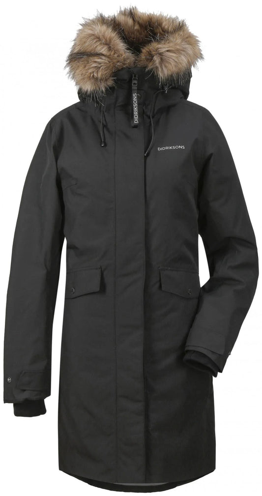 Didriksons Erika Womens Parka Jacket (Black) EEY1_T6MIC53