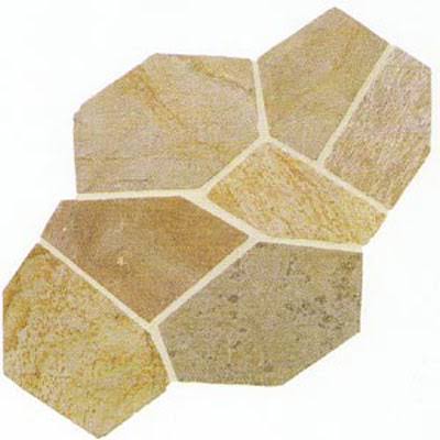 Daltile Slate Collection Patterned Flagstone Golden Sun (Sample) Tile Stone IKQ5_A5JHB25