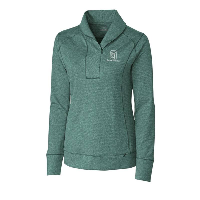 Cutter Buck TPC Jasna Polana Womens Heather Green Shoreline 1/2-Zip Sweatshirt Size: Small NDA6_O2TDH25