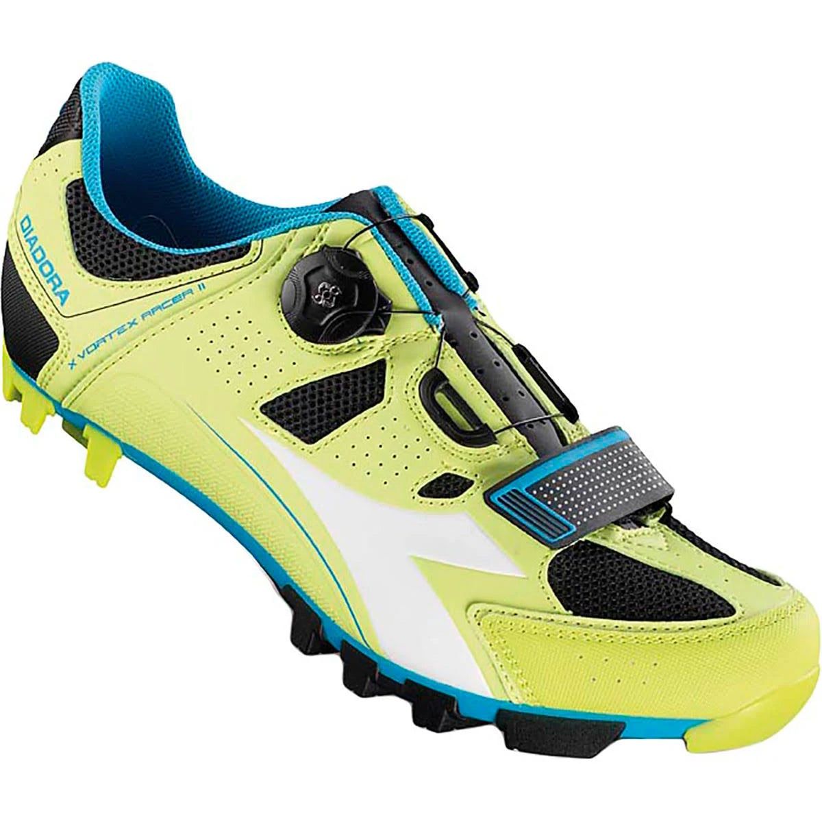 Diadora x Vortex Racer II MTB SPD Shoes - EU 45 - Lime - Punch - Blue XKF5_P7MCP71