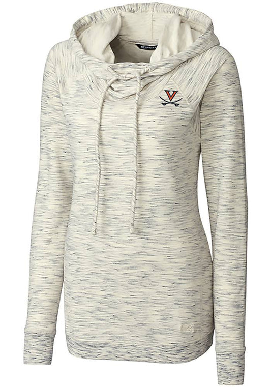 Cutter Buck Womens Virginia Cavaliers Tie Breaker Hoodie, White, Size: Small, Fleece TMF5_T0UXK25