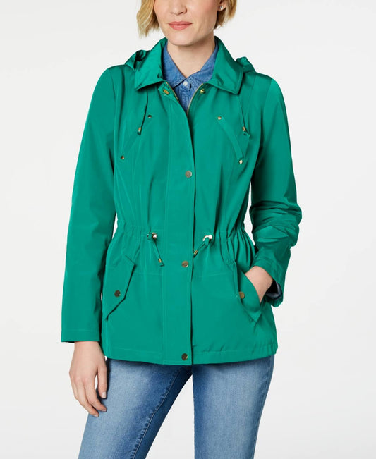 Charter Club Water-Resistant Hooded Anorak Jacket, in Regular and Petite, Created for Macys - Killala Green PKL4_B0BCF71