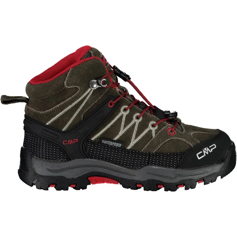 Cmp Rigel Mid Waterproof Hiking Boots Brown Red Black Kids - 35 WHE7_W9SFE49