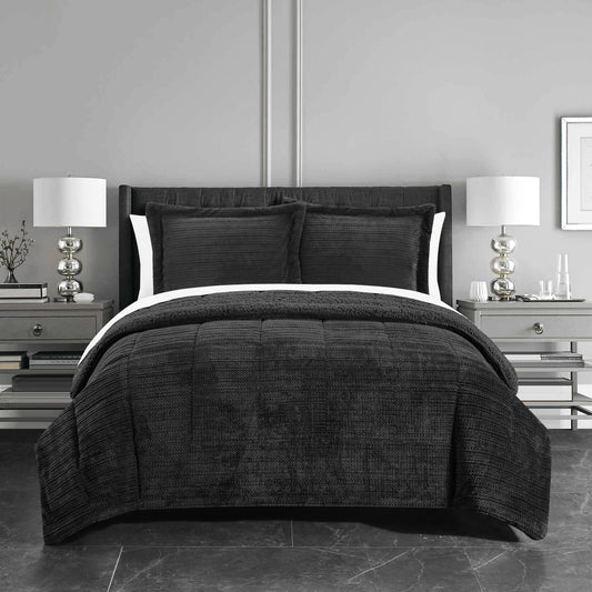 Chic Home Ryland Comforter Set - Black - King QUR2_L0UQG95