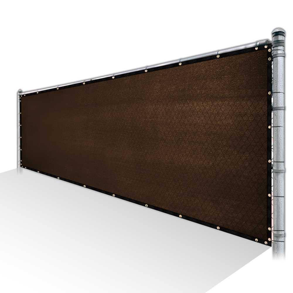 ColourTree 3 ft. x 110 ft. Brown Privacy Fence Screen HDPE Mesh Screen with Reinforced Grommets for Garden Fence (Custom Size) VTY2_Z7VIX06