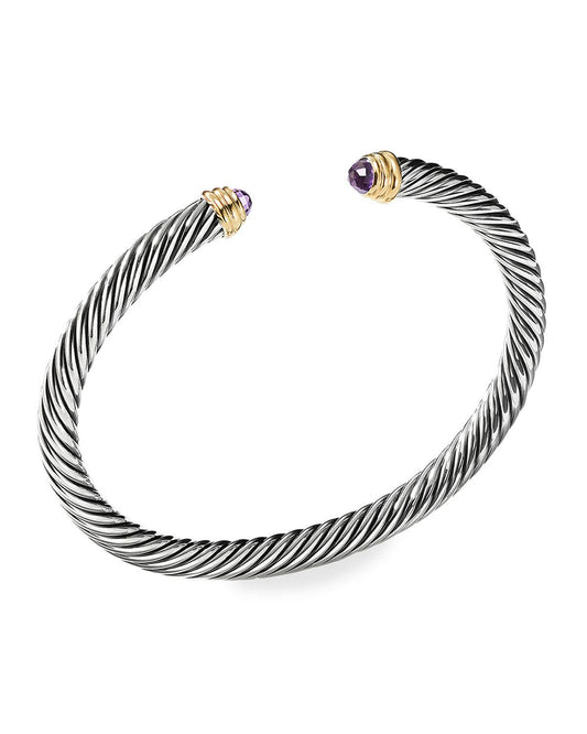 David Yurman Cable Classics Bracelet with Amethyst and Gold KJF7_U8XVB72