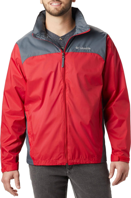 Columbia Mens Big Tall Glennaker Lake Rain Jacket - Mountain Red, Graphite TXC5_O8YYQ22