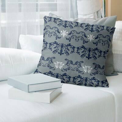 Dallas Football Baroque Square Pillow Cover East Urban Home Color: Light Gray/Blue/White, Size: 20x22 x 20 SGU7_L6QCO64