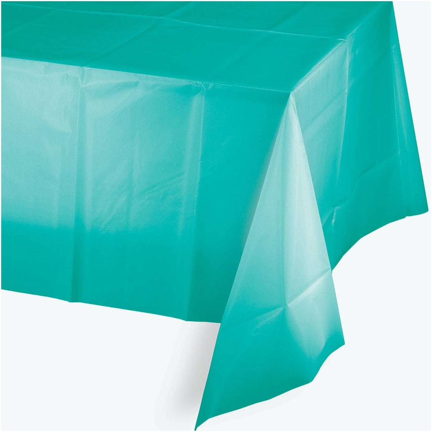 Club Pack of 12 Teal Lagoon Disposable Party Table Covers 9& GMD1_H9UHA34