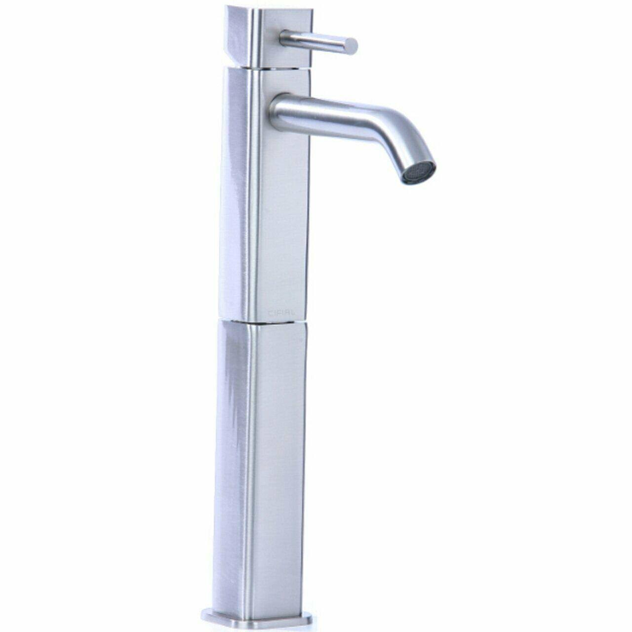 Cifial 224.101.620 Quadra Vessel Faucet with Single Handle - Satin Nickel ZKN1_P5SHE17