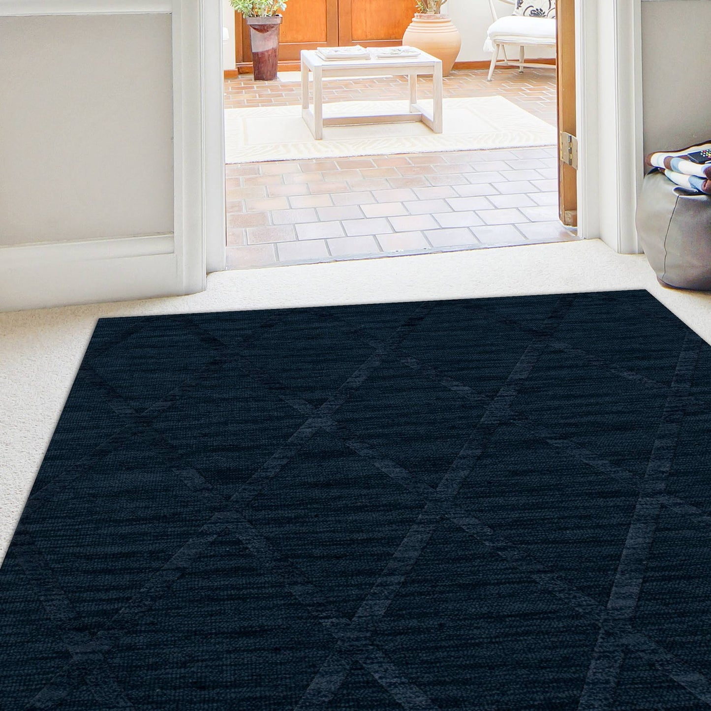 Dalyn Rugs DV11NV4RO Dover Rug, 4& Round, Navy NGG8_G9EFT15