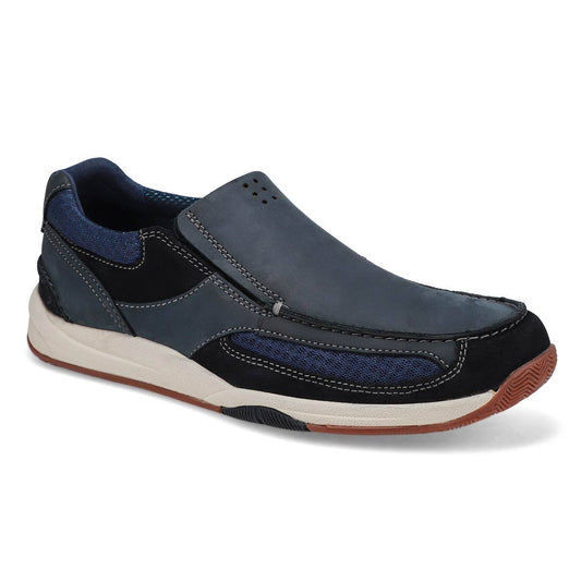 Clarks Mens Langton Easy Shoes - Navy Nubuck WOQ5_S4BLK53