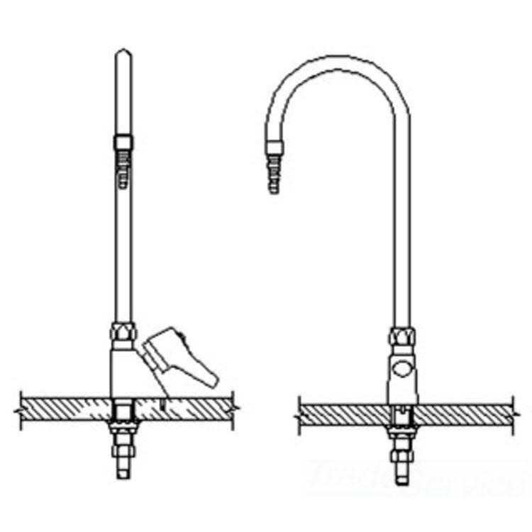 Deck Mount Faucet Chrome Delta W6600-R6C XWG1_H1SNG49