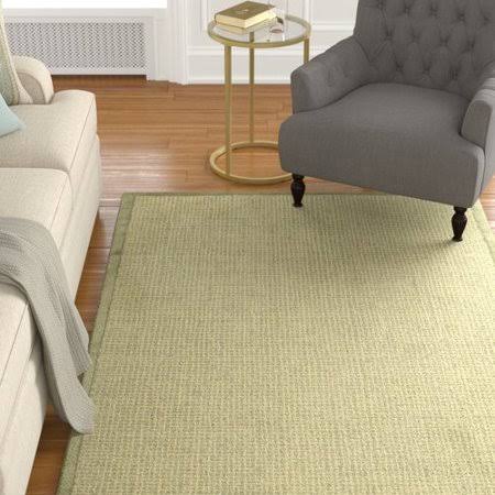 Charlton Home Swartz Hand-Tufted Wool Khaki Area Rug, Size: Rectangle 8&9 inch x 11&9 inch, Beige SCG1_X1VNW85