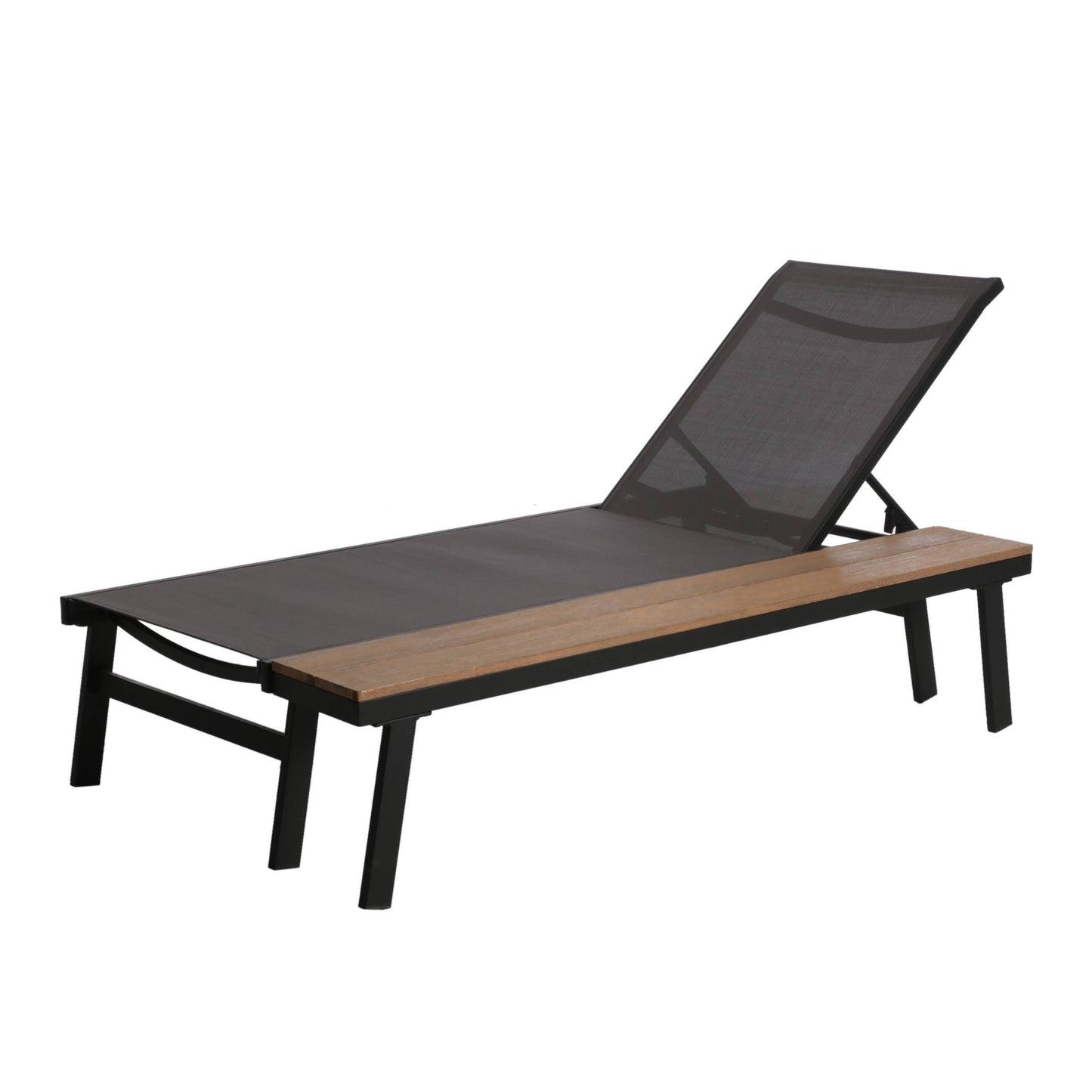 Christopher Knight Home Waterloo Outdoor Mesh and Chaise Lounge with Side Table by, Size Grey, Gray WJH1_R6GVS36