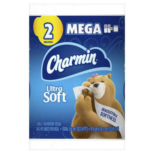 Charmin 59389 Toilet Paper Ultra Soft Mega Roll 12-2 Count, Price/Case WZH3_F7MMD12