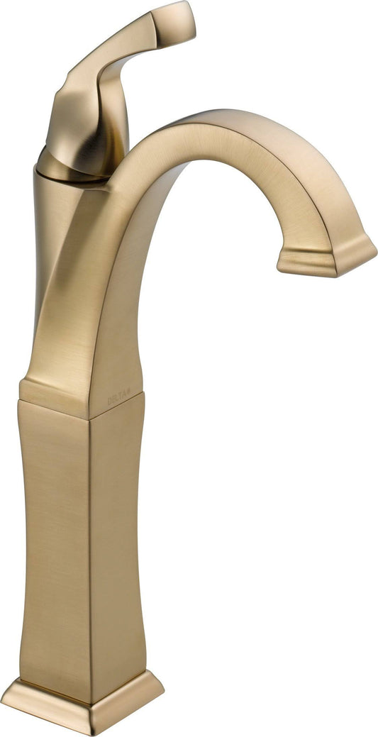 Delta Dryden Single Handle Vessel Bathroom Faucet, Champagne Bronze MUK3_K0SCX66