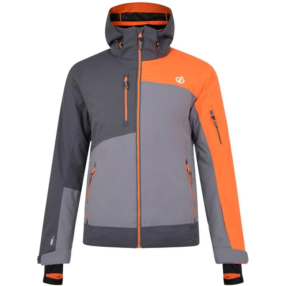 Dare 2B Mens TRAVAIL Pro Jacket - Xs - Aluminium Grey / Ebony Grey / Clementine Orange GNM6_L3JBE25