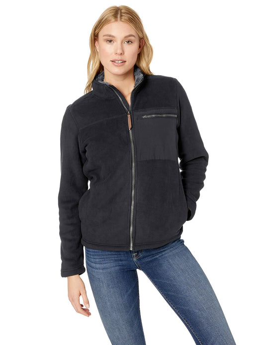 Charles River Womens Jamestown Fleece Jacket - Black - L EQK5_R1YGW97