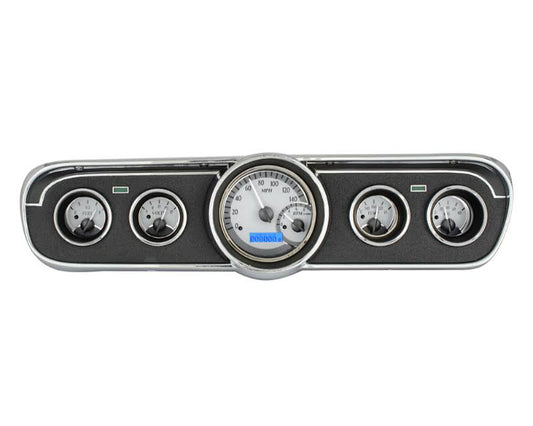 Dakota Digital 65 66 Ford Mustang Analog Gauges Kit Silver Blue VHX-65F-MUS-S-B VDP1_S6LOB19