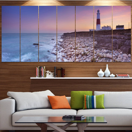 Design Art &Portland Bill Lighthouse in Dorset& Photographic Print Multi-Piece Image on Canvas, Beige JRY4_Y7NCV32