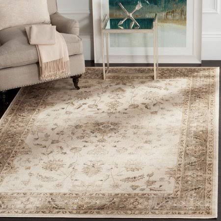 Charlton Home Tuller Stone Mouse Oriental Ivory Area Rug, Size: Rectangle 10& x 14&, White HZV3_G3AXF32