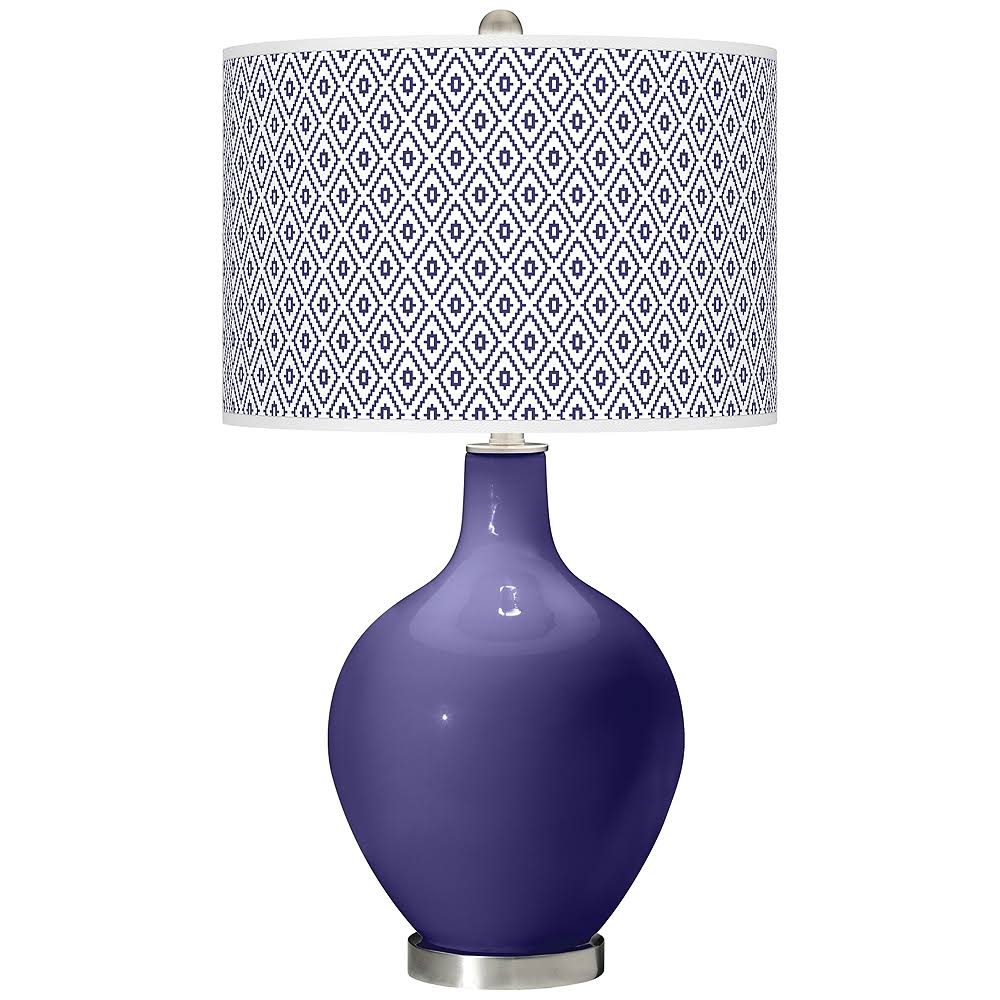 Color + Plus Valiant Violet Diamonds Ovo Table Lamp GDO5_T0RIZ76