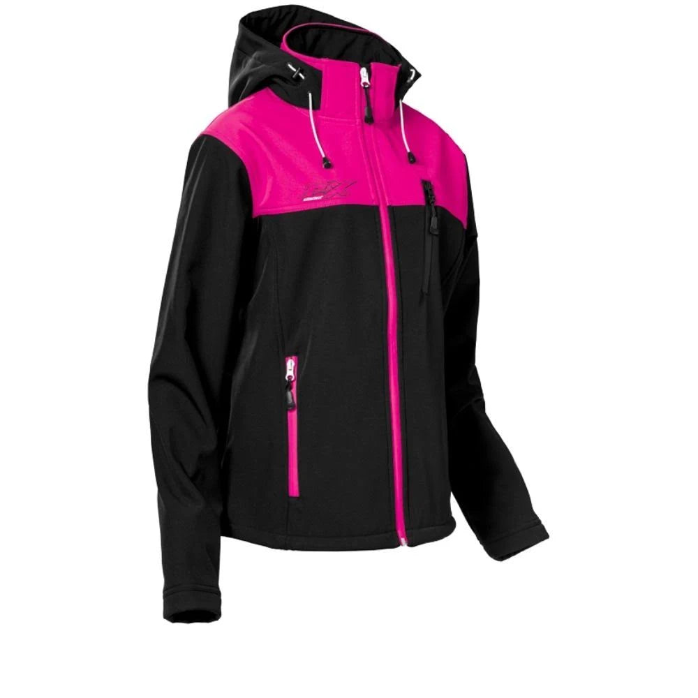 Castle x Womens Barrier G3 Tri-Lam Softshell Jacket Pink Glo-Black Small GQX1_Y0TCF52