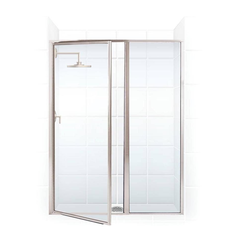 Coastal Shower Doors L31IL18.69-C Legend Series 49x22 x 69x22 Framed Hinge Swing Sho Brushed Nickel ATW9_J3WVK23