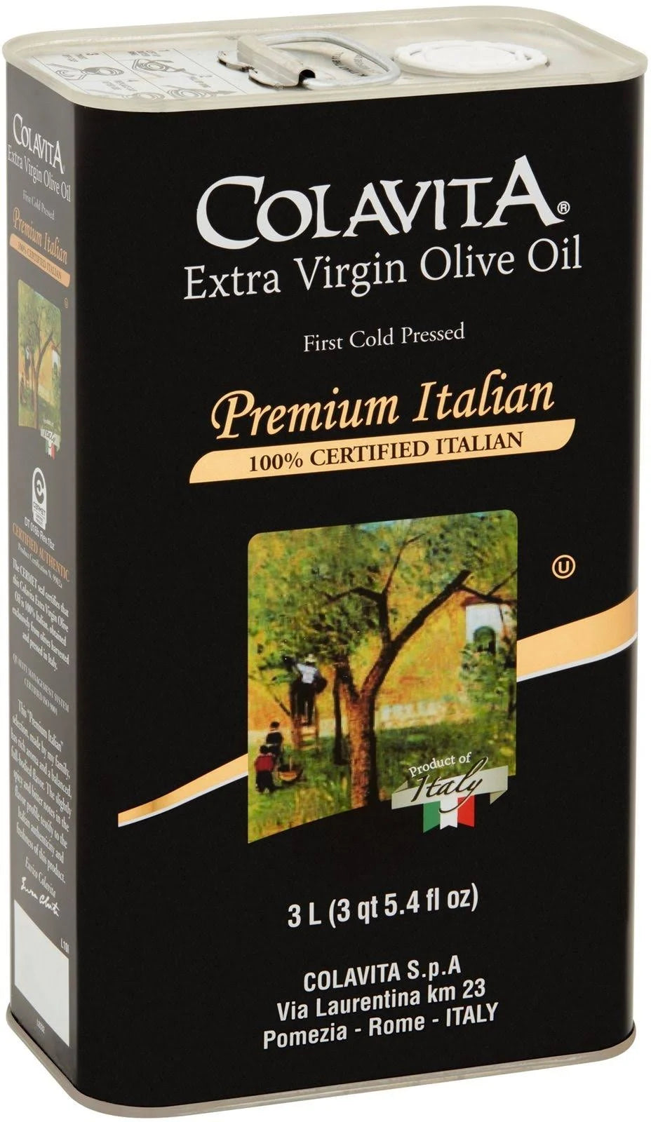 Colavita Premium Italian Extra Virgin Olive Oil - 101.5 fl oz tin EFR4_M8HQX47