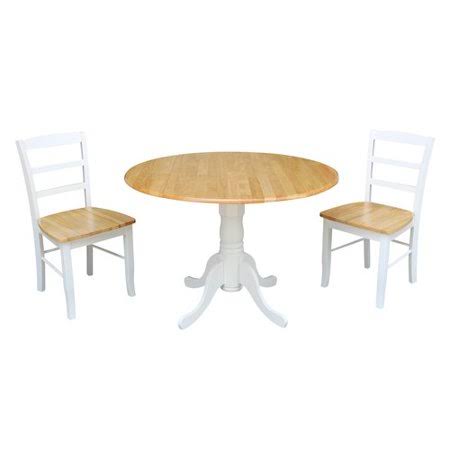 Charlton Home Highsmith 3 Piece Drop Leaf Dining Set TPC5_O8YAF61