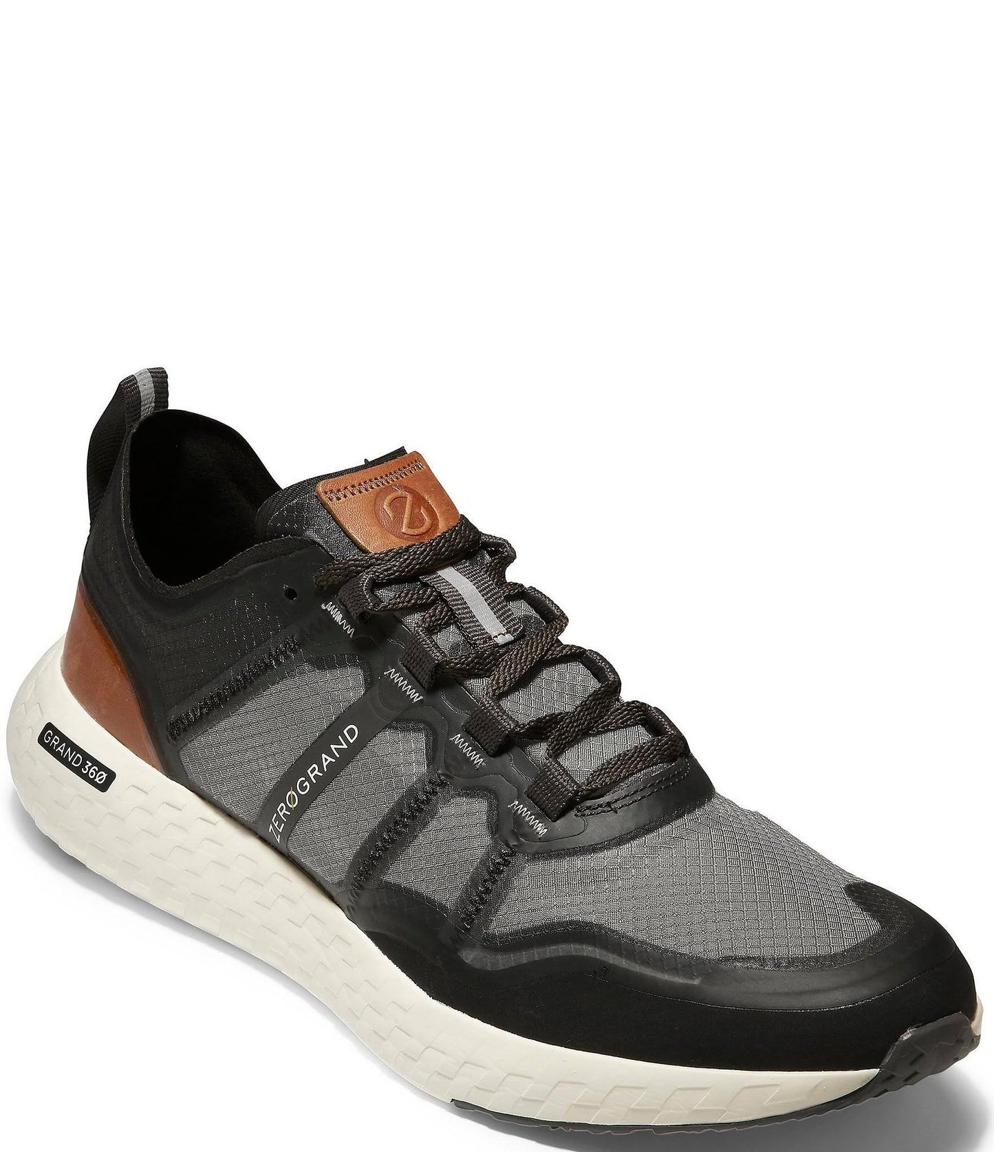 Cole Haan Mens Zerogrand Outpace Runner Sneaker - Black/Pavement/British Tan VRW8_W7FQP51