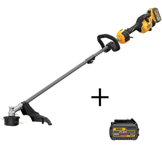 DeWalt FLEXVOLT 60-Volt Max Li-Ion Electric Cordless Attachment Capable String Trimmer w/ FLEXVOLT 20-V/60-V Li-Ion 6Ah Battery SHJ8_W2MXU64