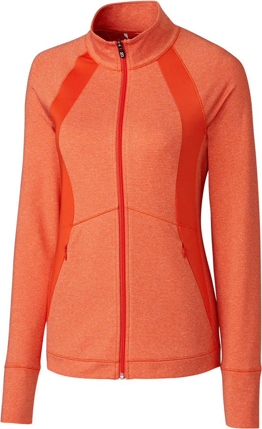 Cutter Buck Womens Shoreline Colorblock Full-Zip Orange S ODJ8_X5HBS98