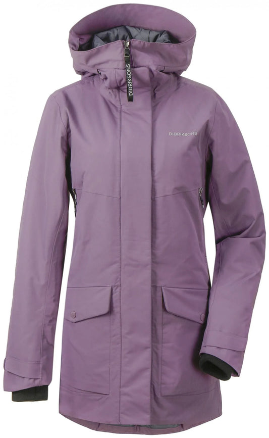 Didriksons Frida Parka 4 Purple, Womens Casual Jacket, Size 44 - Color Eggplant MWX1_U2UNC98